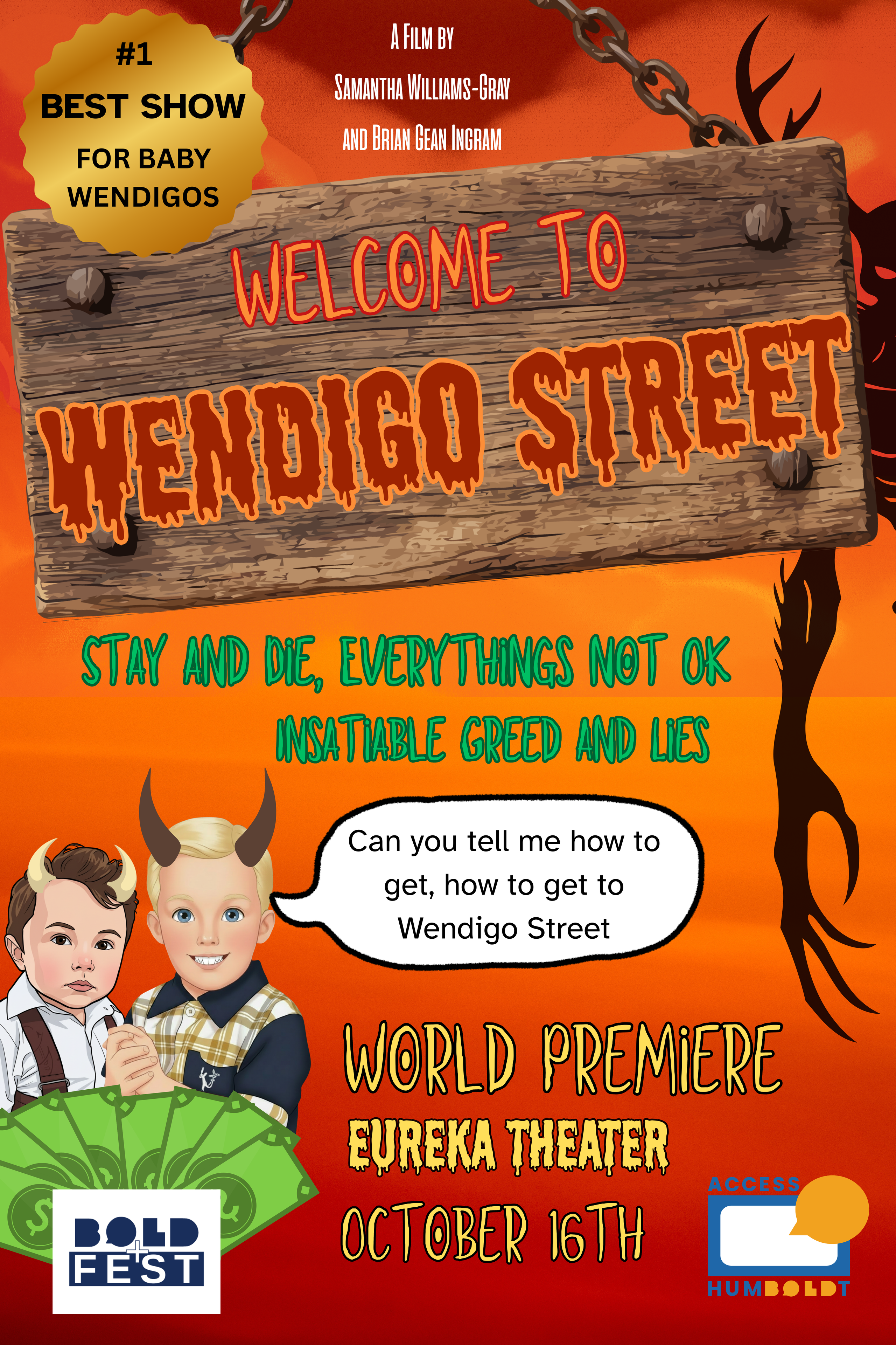 Official Welcome to Wendigo Street Poster